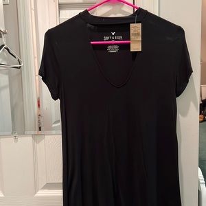 American Eagle Black Choker Neck Tunic
